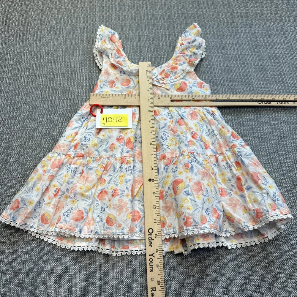 Tommy Bahama Girls 4T Floral Ruffle Tiered‎ Dress Summer Cottagecore Beach